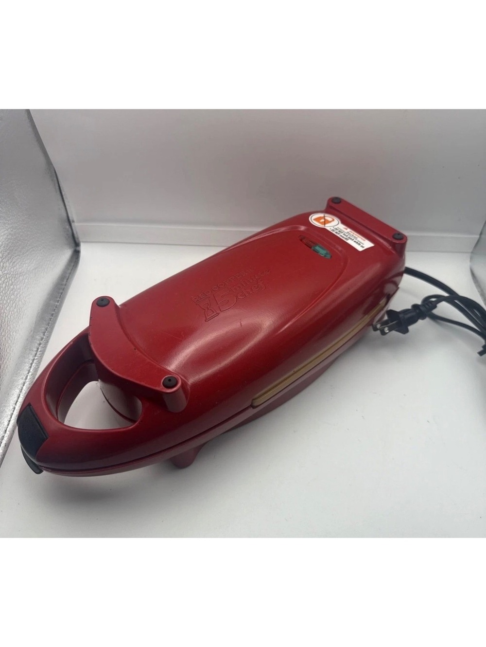 Red Copper 5 Minute Chef Electric Cooker Sandwich Maker Red 800W Model 22852A1